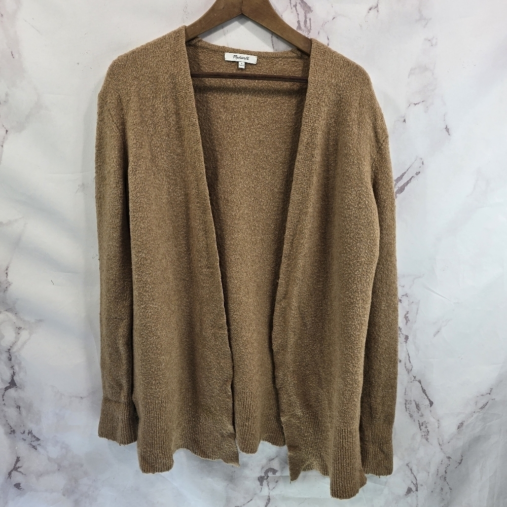 Madewell Cardigan Womens Small Brown Sweater Merino Alpaca Cozy Walker Teddy